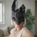 Masque lapin 3D en papercraft