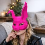 Máscara de coelho em papercraft 3D