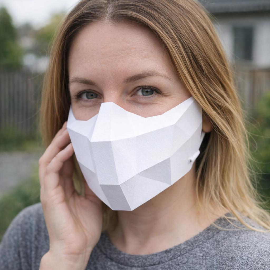 Masque polygonal papercraft Halloween