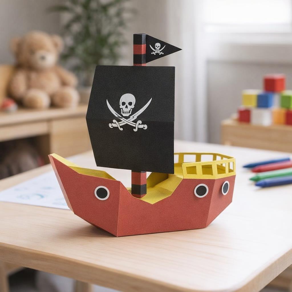 Modèle enfant de bateau pirate