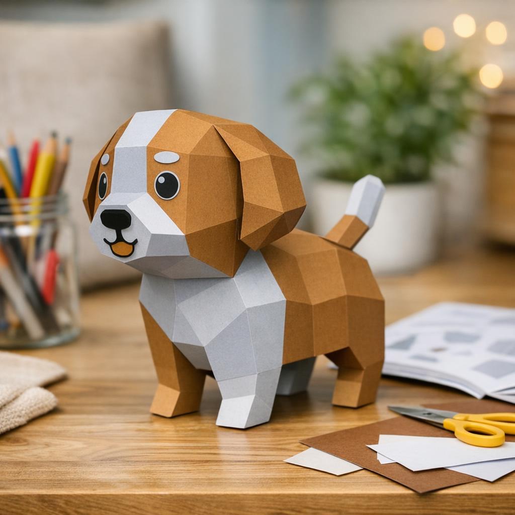 Modèle enfant de chiot mignon