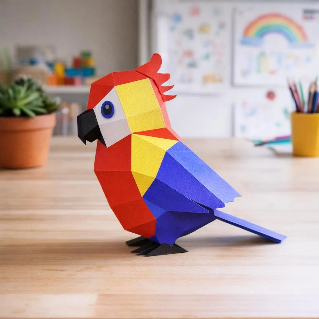 Modelo infantil de papagaio