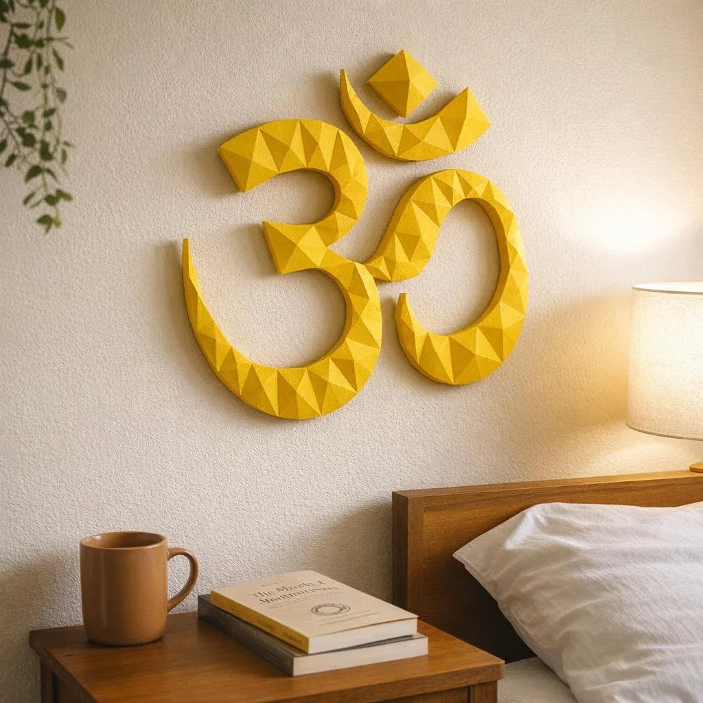 Laço vermelho mural em papercraft 3D