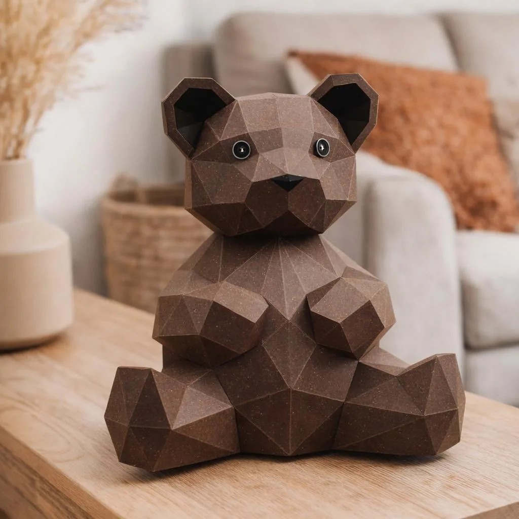 Cabeça de lobo em papercraft 3D