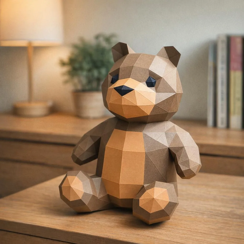 Urso de papel 3D V2