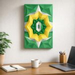 Geometric 3D Papercraft Wall Panel