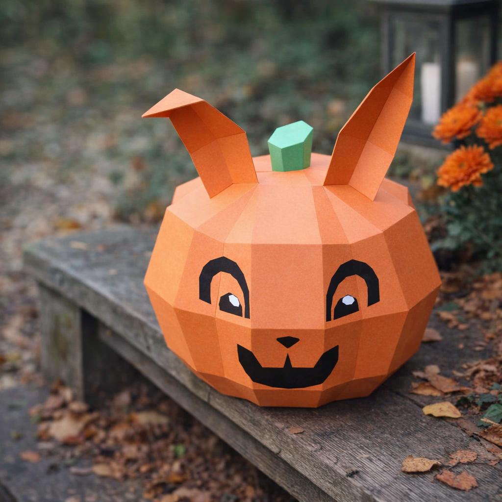 Papercraft 3D citrouille Halloween