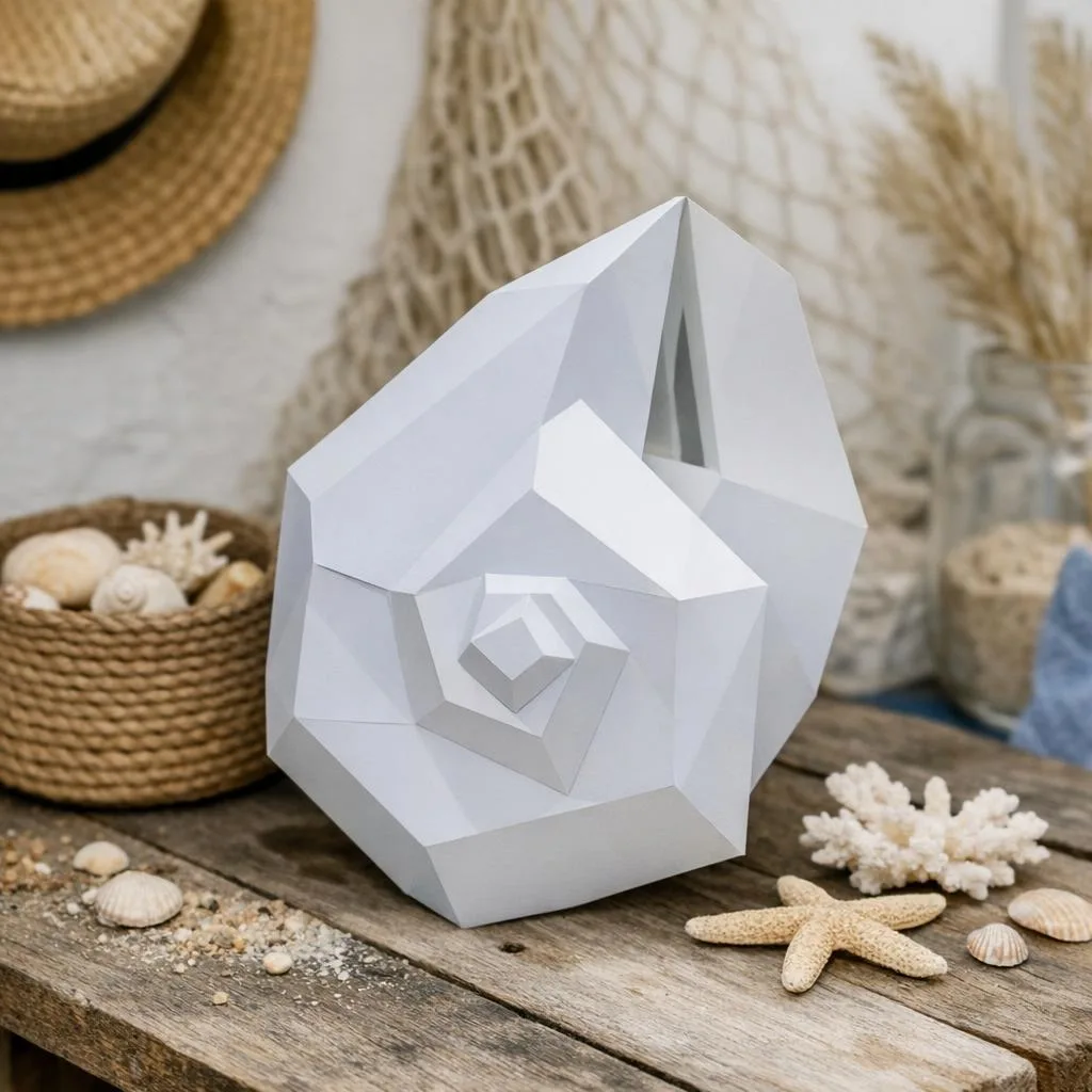 Papercraft 3D conchiglia a spirale SHELL#2