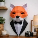 Papercraft 3D renard en costume