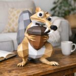 Papercraft 3D de Scrat de La Era de Hielo