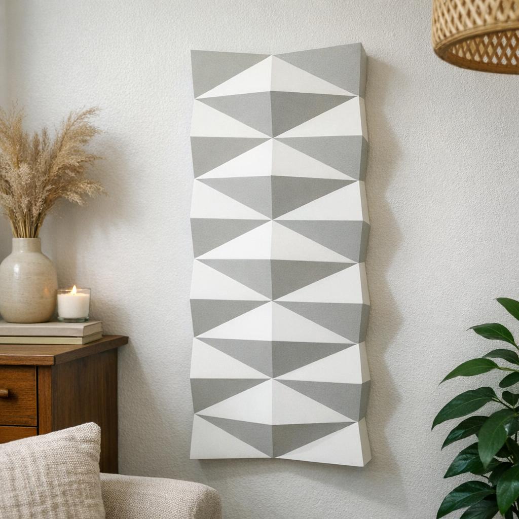 Papercraft 3D sculpture rhombus