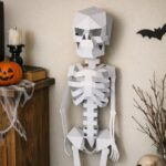 Papercraft 3D esqueleto Halloween