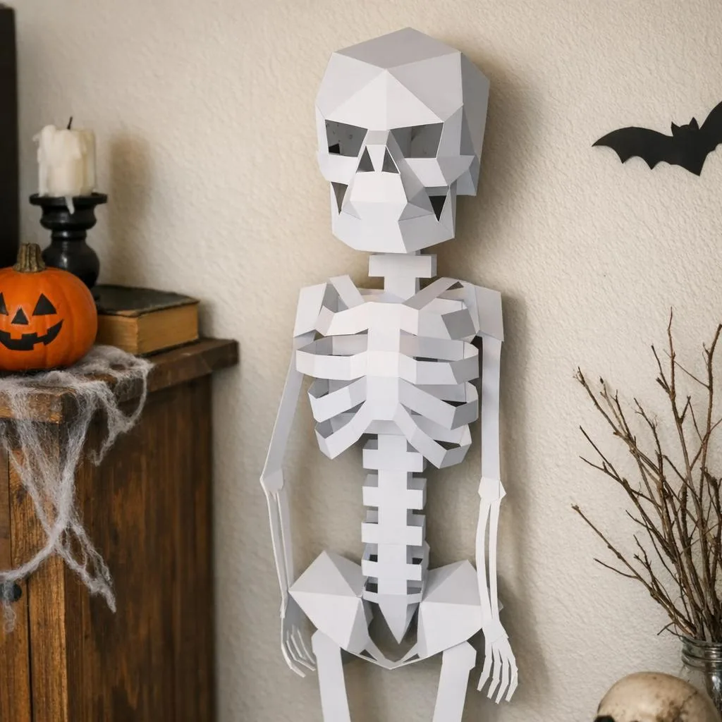 Papercraft 3D Halloween-Skelett
