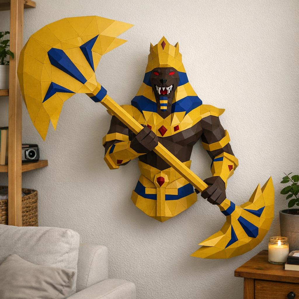 Papercraft maschera di leone in origami