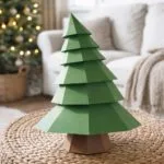 Papercraft arbre de Noël en origami, vue 2