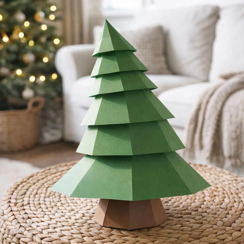Papercraft Weihnachtsbaum aus Origami