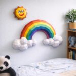 Papercraft arco-íris e sol em origami