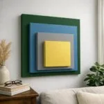 Papercraft de arte mural Josef Albers en origami 3D