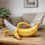 Grote bananen papercraft 3D origami, weergave 2