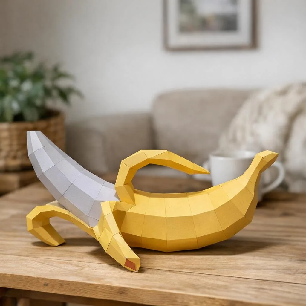 XL Origami Banana Papercraft