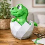 Baby dinosaurus papercraft 3D, weergave 2