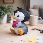 Papercraft Baby-Pinguin als 3D-Origami