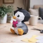 3D Origami Papercraft Baby Penguin