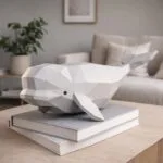 Papercraft beluga em origami 3D