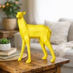 Papercraft cerbiatta in piedi in origami 3D