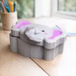 Elephant origami papercraft box