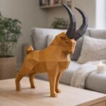 Papercraft bouquetin en origami 3D