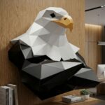 Papercraft-Origami: Büste eines Steinadlers