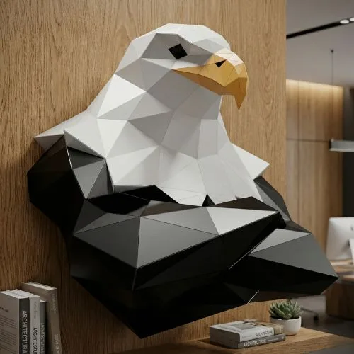 Papercraft buste d'aigle royal en origami
