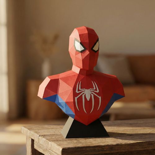 Papercraft buste de Spiderman en origami 3D