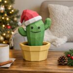 Papercraft cactus de Noël en origami