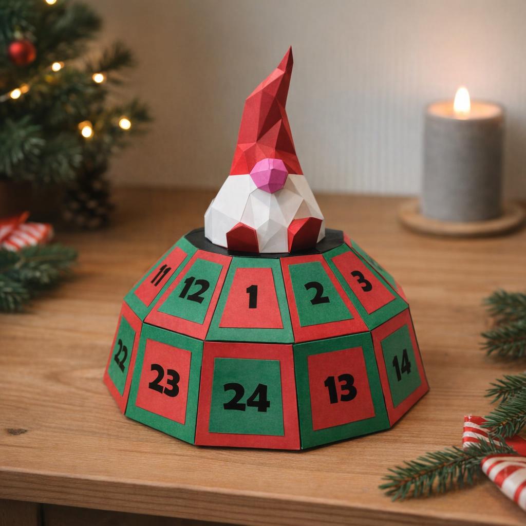 Papercraft calendrier de l’avent en origami