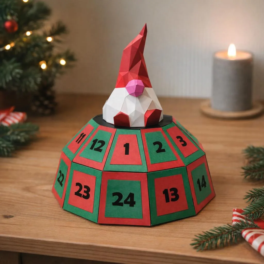 Papercraft Adventskalender aus Origami