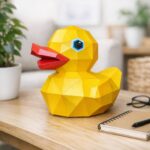 Papercraft canard caoutchouc en origami 3D