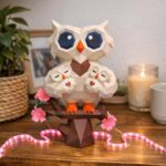 Papercraft gufo con cuccioli in origami
