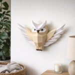 Papercraft coruja em relevo origami 3D