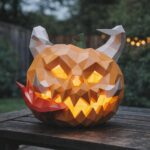 Papercraft citrouille Halloween en origami 3D