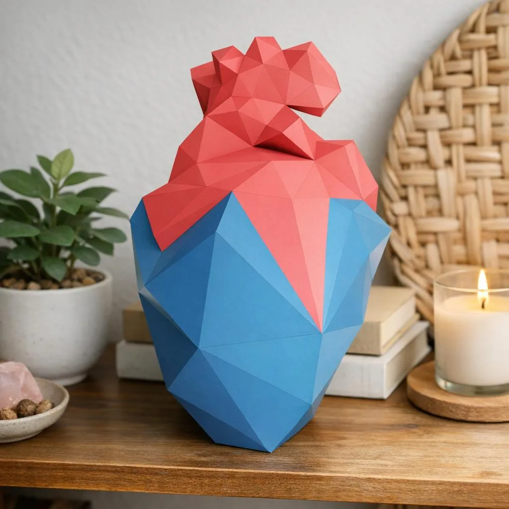Papercraft Eisherz Origami 3D
