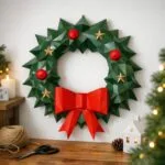 3D Origami kerstkrans - papercraft model, weergave 2