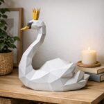 Papercraft cygne en origami 3D