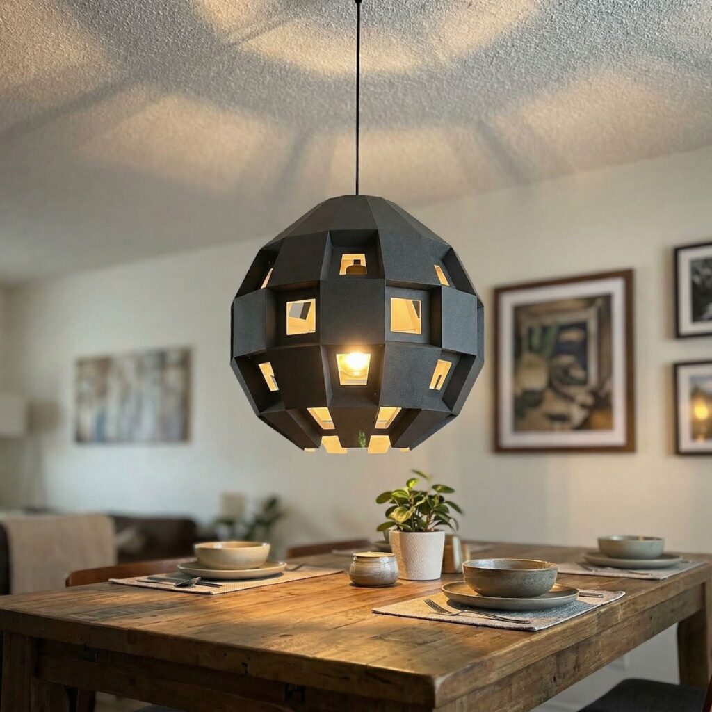 Papercraft d'abat-jour MOD en origami 3D