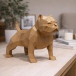 Papercraft d'American Bully en origami 3D