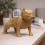 3D Origami American Bully Papercraft