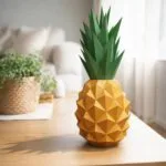 Papercraft d'ananas en origami 3D