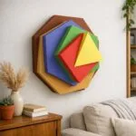 Papercraft de arte mural Max Bill en origami 3D