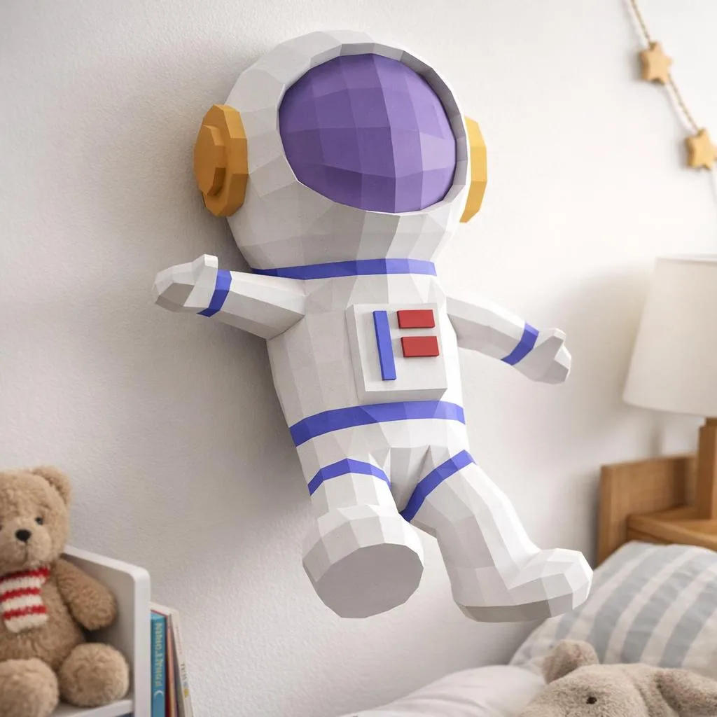 Papercraft-Astronaut als 3D-Origami